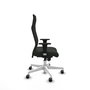 Piqueras Y Crespo Fauteuil Albacete Noir avec mécanisme synchrone et base blanche