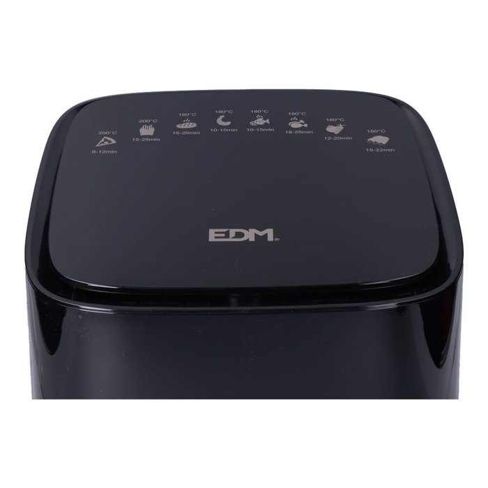 Edm Friteuse à air 5L avec écran LED 1450W 8 menus programmés - Inclus papier de friteuse ø17 cm 100 pièces réf. 07788 Edm Friteuse à air 5L avec écran LED 1450W 8 menus programmés - Inclus papier de friteuse ø17 cm 100 pièces réf. 07788