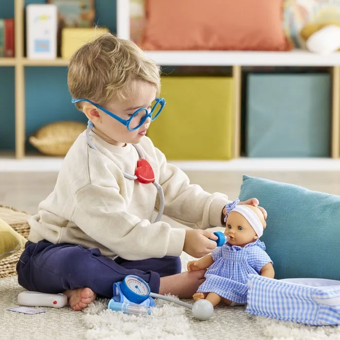 Corolle Valise Docteur et Accessoires de Jouet pour Enfant et Poupée 30 à 42 cm - Stéthoscope, Seringue, Tensiomètre - Jouet d'Imitation Dès 18 Mois