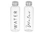 Leknes Bouteille d'Eau Noir Transparente 500 ml 6,5x21x6,5 cm Lot Surtis (Set de 24)
