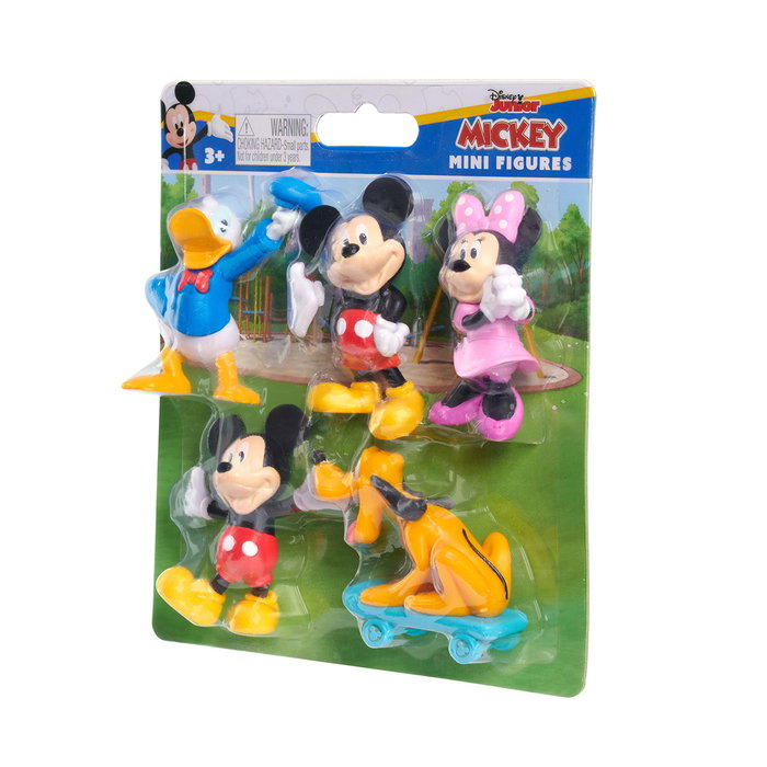 Just Play Pack 5 Figuras Mickey Mouse Disney 38818 - Figurines Mickey, Minnie, Donald et Pluto - Multilingue - Dès 3 Ans