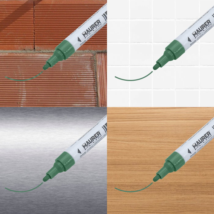 MAURER Rotulador Marcador Obra Profesional Pintura Permanente Verde
