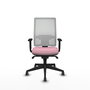 PIQUERAS Y CRESPO Chaise de bureau Horna Rose et Blanche avec mécanisme synchrone