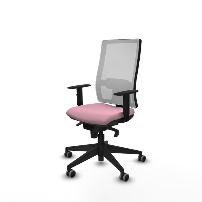 PIQUERAS Y CRESPO Chaise de bureau Horna Rose et Blanche avec mécanisme synchrone PIQUERAS Y CRESPO Chaise de bureau Horna Rose et Blanche avec mécanisme synchrone