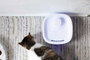 Mascow Fontaine pour animal de compagnie 19,5x13,5x19,5 cm en plastique blanc 3L avec filtrage silencieux et indicateur de niveau d'eau (Set de 4)
