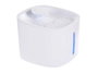 Mascow Fontaine pour animal de compagnie 19,5x13,5x19,5 cm en plastique blanc 3L avec filtrage silencieux et indicateur de niveau d'eau (Set de 4)