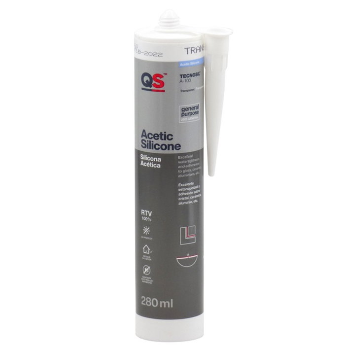 QS ADHESIVOS Silicone acide translucide 280 ml QS ADHESIVOS Silicone acide translucide 280 ml