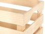 GIFTDECOR Boîte Bois Ouverte 36 x 26 cm Naturelle Pin (Set de 3)