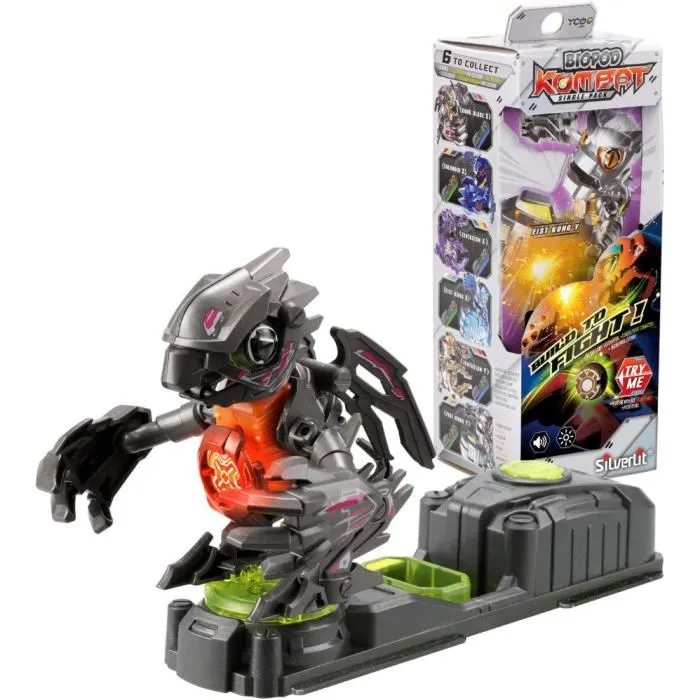 YCOO Figurine Biopod Kombat Warrior Pack - 9 cm avec effets sonores et lumineux - Collection à assembler