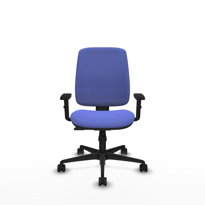 PIQUERAS Y CRESPO Chaise Alares Synchro Tissu Bleu clair, Base Nylon Noir, Accoudoir 1D PIQUERAS Y CRESPO Chaise Alares Synchro Tissu Bleu clair, Base Nylon Noir, Accoudoir 1D