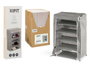 Kipit Armoire à Chaussures Tissu Gris 5 Étages 57x14x10 cm (Monté 50x32x88 cm) (Set de 6)