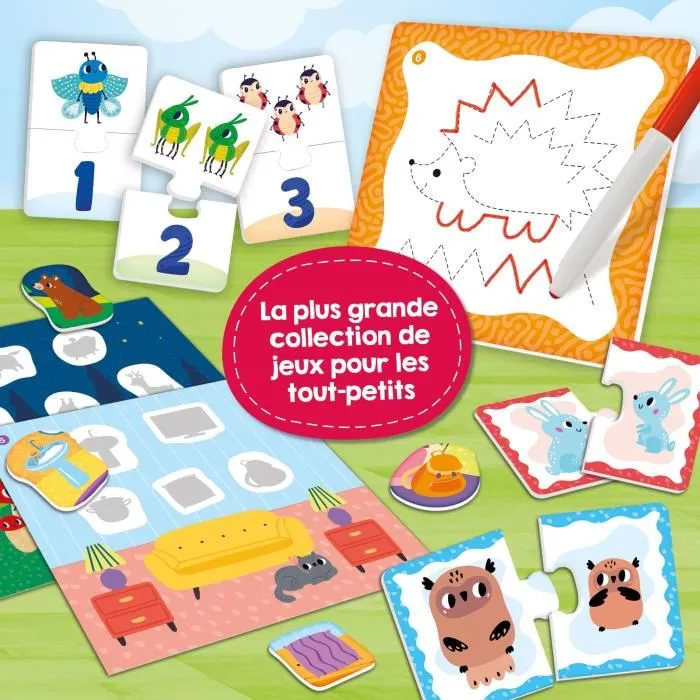 Lisciani - Jeu éducatif Carotina Baby 2 ans et plus - 60 activités pour la mémoire, logique, voyelles, chiffres et animaux