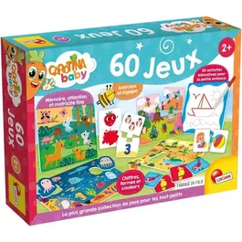 Lisciani - Jeu éducatif Carotina Baby 2 ans et plus - 60 activités pour la mémoire, logique, voyelles, chiffres et animaux