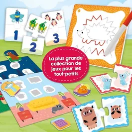 Lisciani - Jeu éducatif Carotina Baby 2 ans et plus - 60 activités pour la mémoire, logique, voyelles, chiffres et animaux