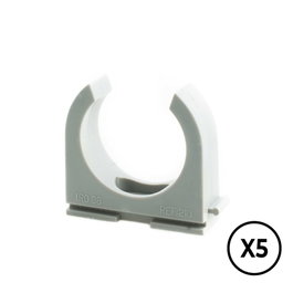 Tupersa Support à pression LH Ø 25 mm, gris, 5 unités