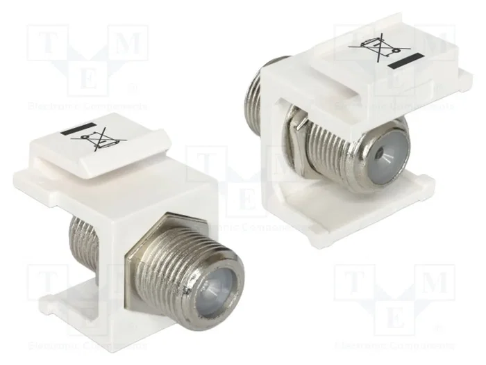 DELOCK Connecteur RF Keystone F socle blanc à sertir DELOCK Connecteur RF Keystone F socle blanc à sertir
