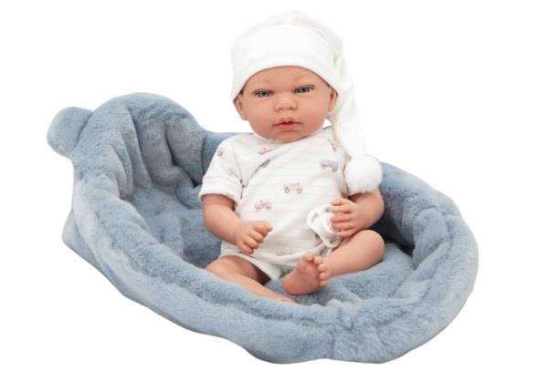 Arias Muñecas Elegance Andie Azul C/Cuna (Muñeco De Peso) - Poupée avec berceau, 40 cm, âge recommandé 3 ans Arias Muñecas Elegance Andie Azul C/Cuna (Muñeco De Peso) - Poupée avec berceau, 40 cm, âge recommandé 3 ans
