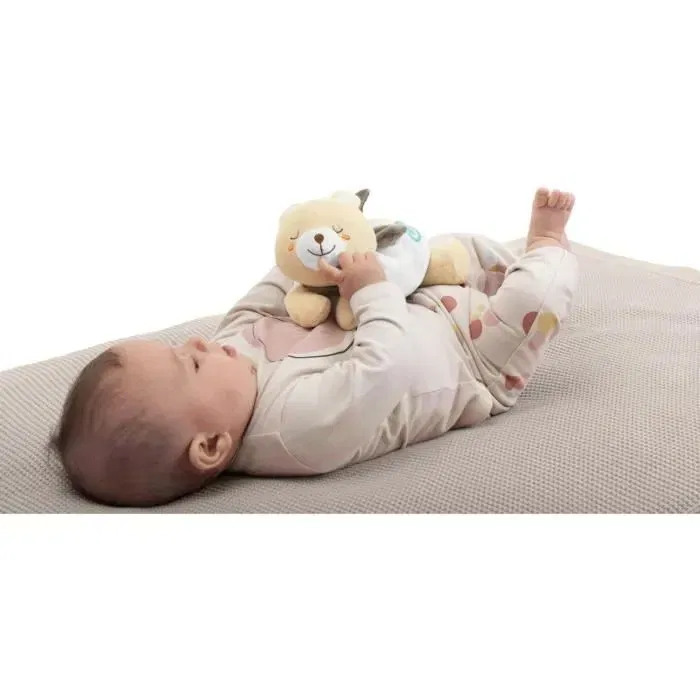 Chicco - Peluche chauffante Ourson beige pour bébé dès la naissance - Doudou micro-ondable avec sac de sel lavable en machine