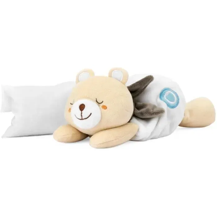 Chicco - Peluche chauffante Ourson beige pour bébé dès la naissance - Doudou micro-ondable avec sac de sel lavable en machine