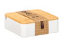 Berilo Organisateur en plastique bambou blanc avec miroir 14x5x14 cm (Set de 12)