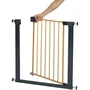 Safety 1st Barrière de sécurité enfant Easy Close, effet bois, 73-80 cm, montage par pression sans vis, ouverture bidirectionnelle