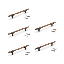 Emuca Lot de 5 poignées pour meubles Riad, L168mm, Bronze