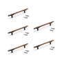 Emuca Lot de 5 poignées pour meubles Riad, L168mm, Bronze