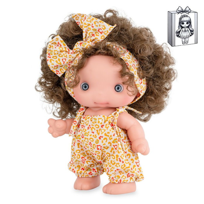 MARINA & PAU Poupée Piu Ricitos 25 cm avec combinaison et turban MARINA & PAU Poupée Piu Ricitos 25 cm avec combinaison et turban