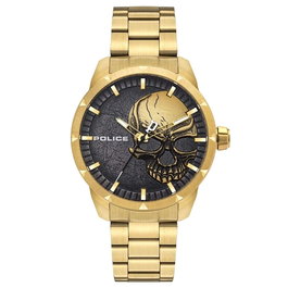 Police PL.15715JSG-78M - Montre analogique dorée avec cadran noir