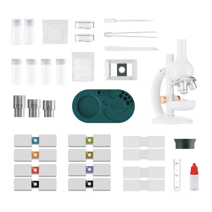 Canal Toys So Science Microscope édition labo COS 004 - Microscope pour enfant avec grossissement jusqu'à 1600x, filtre RGB et support téléphone, trépied réglable