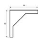 Edm Angle super AN03, 50 x 50 mm, blanc