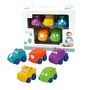 Tachan - Set de 5 voitures mini monstres pour bébé +12 mois, en caoutchouc souple et léger, roulent librement