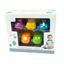 Tachan - Set de 5 voitures mini monstres pour bébé +12 mois, en caoutchouc souple et léger, roulent librement