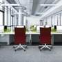 Piqueras Y Crespo Chaise de bureau Albacete, Similicuir Blanc, Mécanisme Synchro