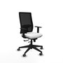 Piqueras y Crespo Chaise de Bureau Horna, Assise Blanche et Dossier Maille Noir