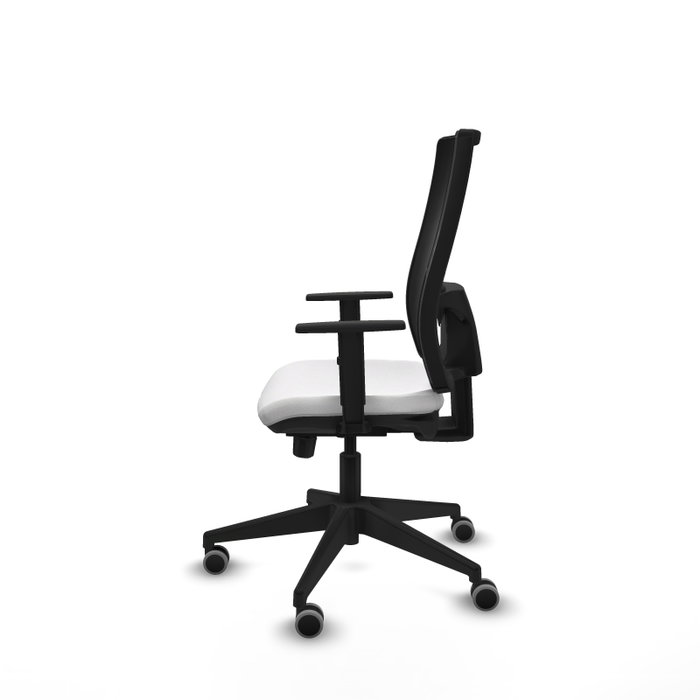 Piqueras y Crespo Chaise de Bureau Horna, Assise Blanche et Dossier Maille Noir