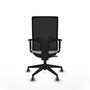 Piqueras y Crespo Chaise de Bureau Horna, Assise Blanche et Dossier Maille Noir