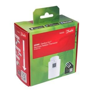 Danfoss 014G1115 Thermostat de radiateur Eco Bluetooth, plage 4-28°C, IP20, 30 dB, fréquence 2.4 GHz
