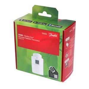 Danfoss 014G1115 Thermostat de radiateur Eco Bluetooth, plage 4-28°C, IP20, 30 dB, fréquence 2.4 GHz