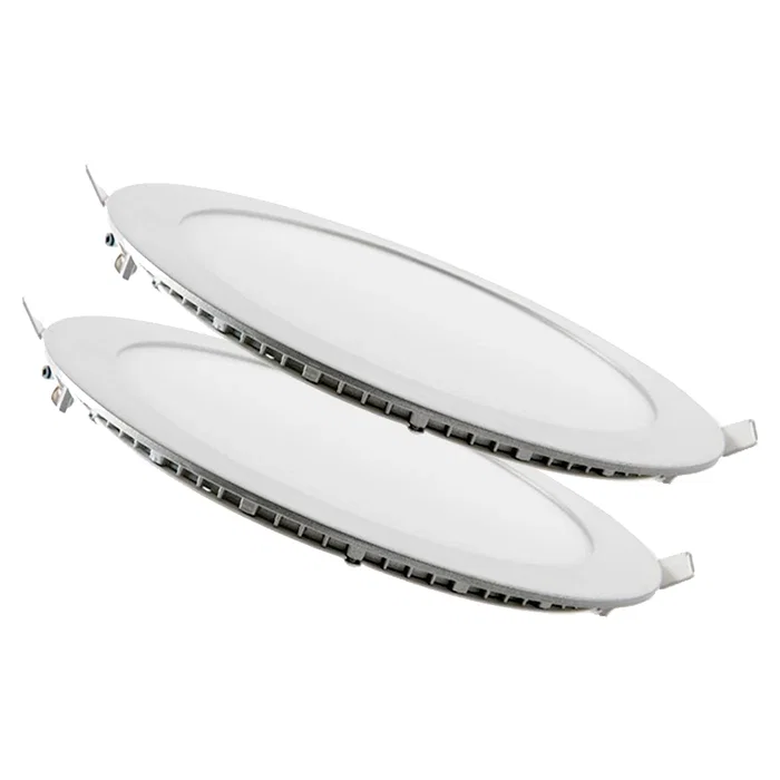 Pack de 2 Panneaux LED 20W 2000Lm 6000K Blanc Froid Circulaire