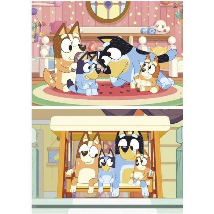 Educa Puzzle Bluey - 2 Puzzles en bois de 16 pièces chacun - Multicolore - Pour enfants à partir de 3 ans