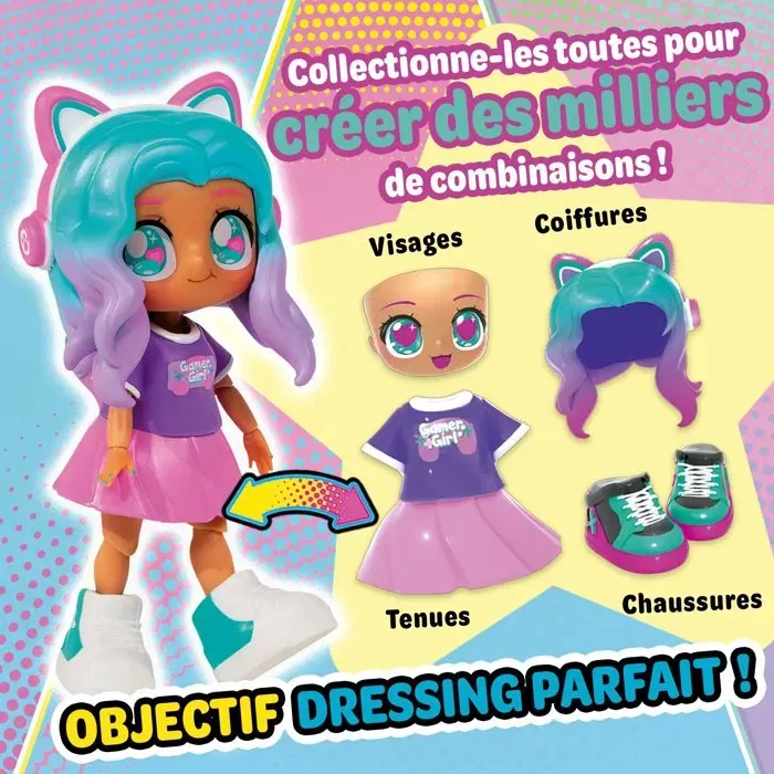 Bandai Animakii HEA26351 - Poupée à personnaliser, coffret à thème Lollipop et Bubblegum avec accessoires Bandai Animakii HEA26351 - Poupée à personnaliser, coffret à thème Lollipop et Bubblegum avec accessoires