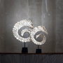 BigBuy Home Figurine Décorative Blanc Noir Aluminium 33 x 11 x 51,5 cm