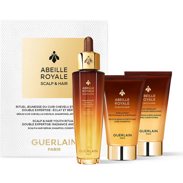 Guerlain Abeille Royale Étui Cuir Cuir Chevelu et Cheveux 3 pcs Guerlain Abeille Royale Étui Cuir Cuir Chevelu et Cheveux 3 pcs