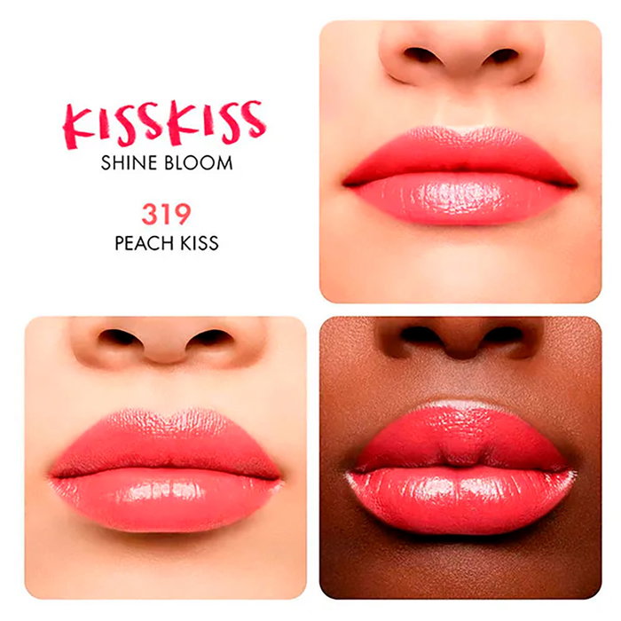 Guerlain KISSKISS SHINE BLOOM Rouge à lèvres brillant #319 - Peach Kiss 3,2 g