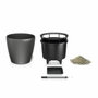 Lechuza Pot de fleurs Classico Premium - Anthracite métallisé - Ø 21 x H20 cm - 3 L