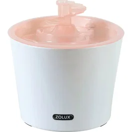 Zolux Fontaine à eau Calypso pour chat et chien - 3 L avec 2 filtres inclus - Coloris rose