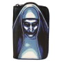 LOUNGEFLY Porte-cartes et porte-monnaie La Monja en cuir végane avec détails brillants dans le noir et intérieur assorti - 15x10 cm
