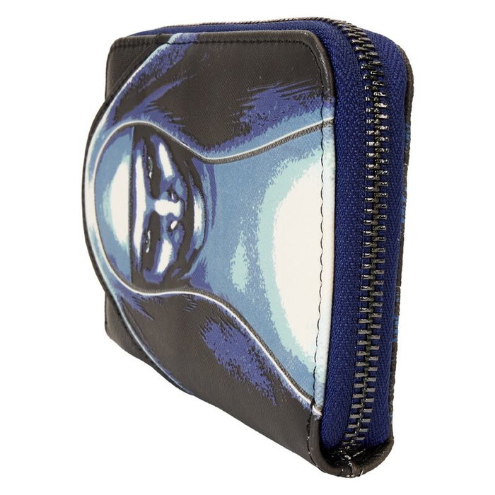 LOUNGEFLY Porte-cartes et porte-monnaie La Monja en cuir végane avec détails brillants dans le noir et intérieur assorti - 15x10 cm
