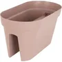 Artevasi Jardinière de balcon Capri - 30x60x30 cm - Gris taupe - 26,8 litres - Pour balcon élégant - Fixation facile